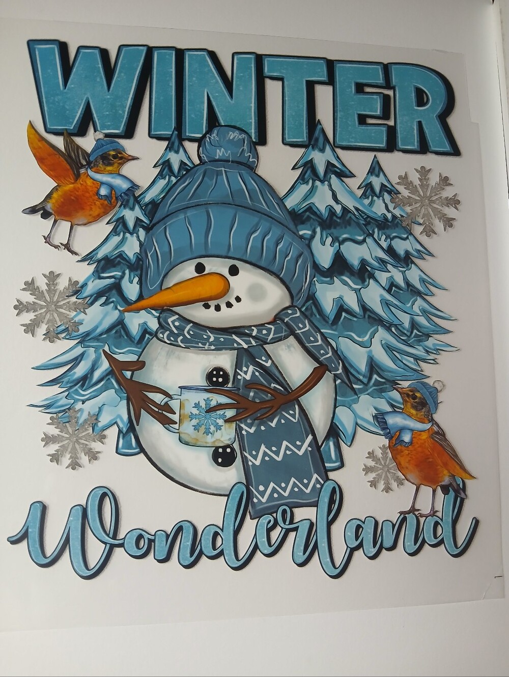 Ready to Press Winter DTF Transfers Set of 4 Snowman Not Made For Winter - Picture 2 of 6